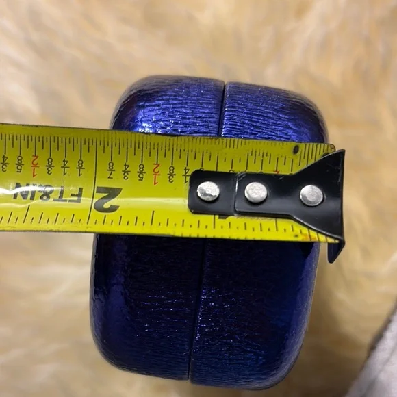 Kurt Geiger Metallic Blue Glasses Case NWOT - Picture 9 of 9